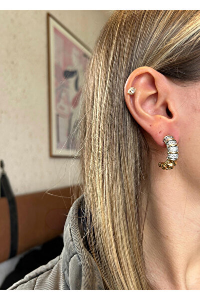 Liora Half Hoop Jewelled Earrings