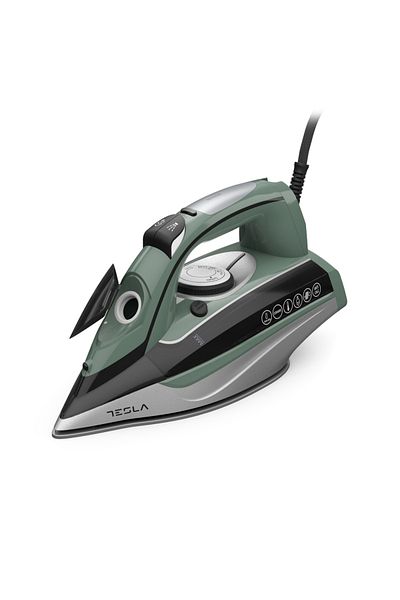 TESLA Fier de calcat cu iPump Tesla IR600BGP, 3000 W, Senzor maner, Rezervor 400 ml, Autocuratare (Verde)
