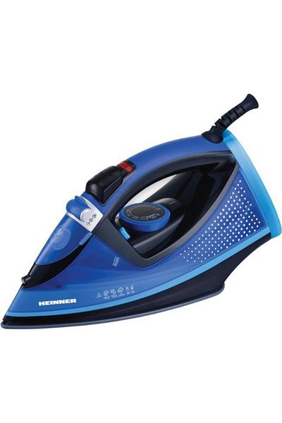 Heinner Fier de calcat Heinner HSI-2400LT, Talpa ceramica, 2400W (Albastru-Negru)
