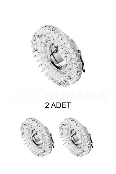 Cata CT-6569 Menekşe Dekoratif Cam Spot Kasası Gu10 - 2’li Paket