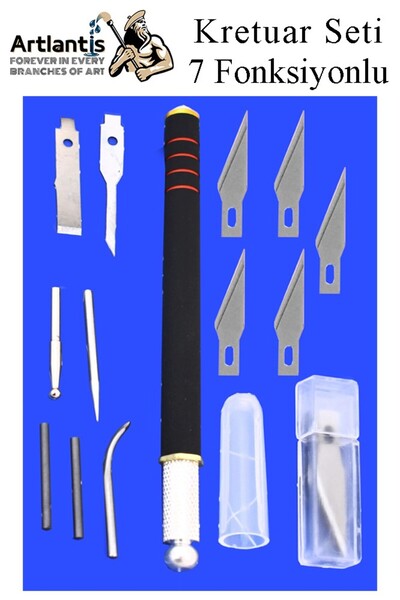 Artlantis Kretuar 7 Fonksiyonlu Yedek Bıçaklı 1 Paket Hobi Maket Tasarım Neşt...