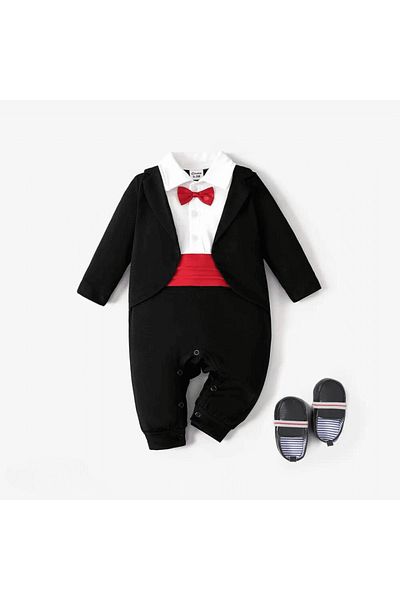 nannie Magic Boys Black Jumpsuit - 6-9 months