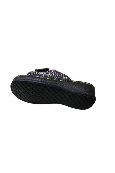 Apella Women's Wedge Heel Stone Slippers