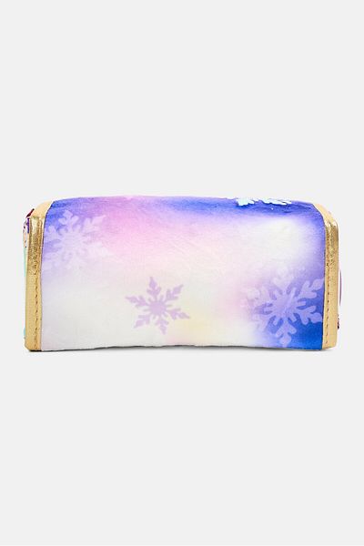 NİCİ Kids Girl Cozy Winter Animal Pattern Roll Up Pencil Case 7 H x 20 L x 8 W cm, Purple Combo