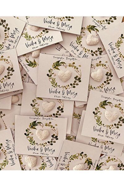 Buğ-se çiçekcilik ve organizasyon Tohumlu Kart 50 Adet Nikah Düğün Nişan Kına...