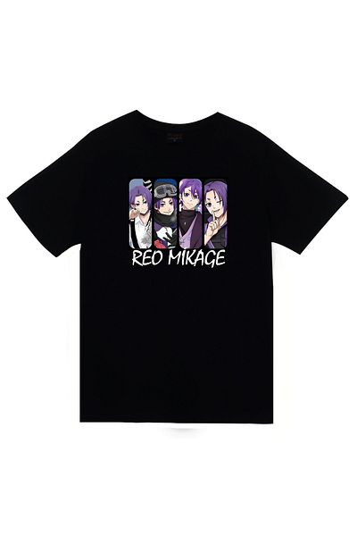 fame-stoned Μπλε κλειδαριά, Reo Mikage Anime με στάμπα Unisex 100% βαμβακερό μαύρο μπλουζάκι