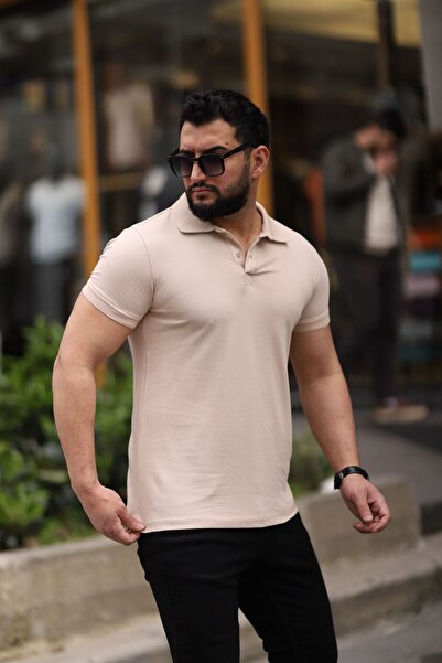 ENERJİN Ανδρικό βαμβακερό μπλουζάκι με γιακά Polo με κουμπιά