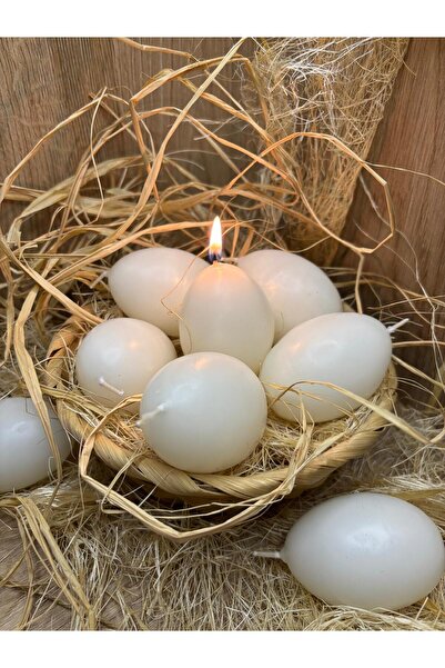 Usta Mum Yumurta Mum 6'lı Set Paskalya Mumları Yükseklik 6 Cm– Doğal & Dekoratif