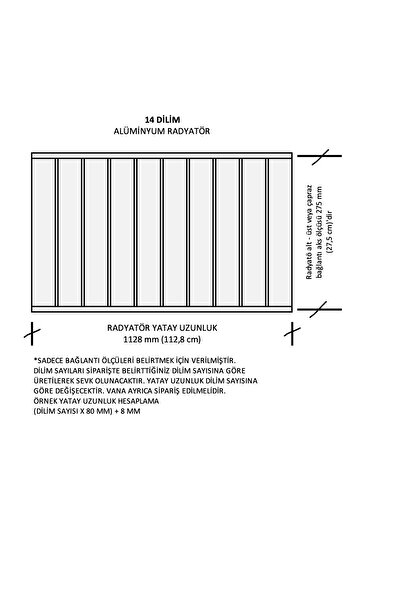 ALURAD Alüminyum Panel Radyatör Viola 300 X 1120 mm Ral 9010 Radyatör