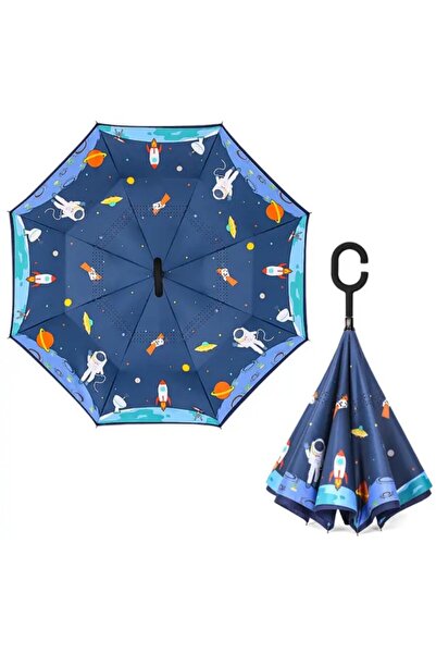 AY-EGE Çocuk Şemsiye Ters Şemsiye Astronot