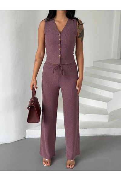 ILLE Buttoned Vest Trousers Set