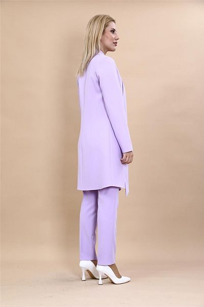 ÖNDER ÖZSOY Plus Size - Japanese Jacket & Pipe Leg Pants Set-Violet