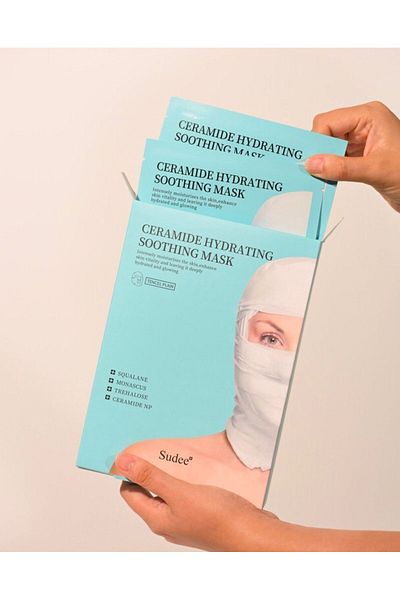 Sudee Ceramide Hydrating Soothing Mask 30 ml Moisturizing and Relaxing Fabric Mask