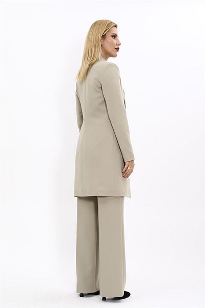 ÖNDER ÖZSOY Large Size Women's Jacket and Loose Wide Leg Pants Suit-Bamboo