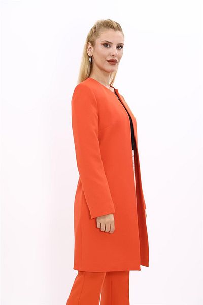 ÖNDER ÖZSOY Plus Size - Straight Jacket-Orange