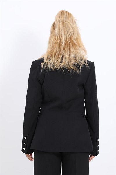 ÖNDER ÖZSOY Plus Size - Double Breasted Cross Jacket-Black