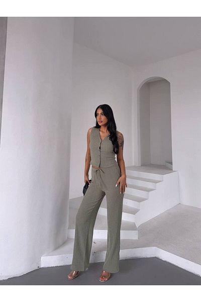 ILLE Buttoned Vest Trousers Set
