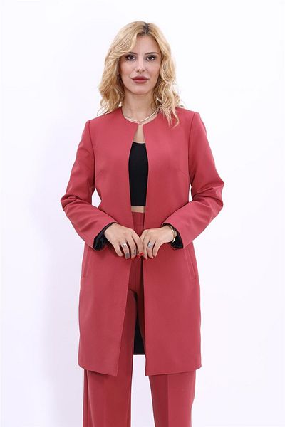 ÖNDER ÖZSOY Plus Size - Solid Jacket-Tile