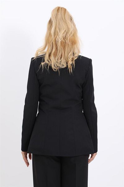 ÖNDER ÖZSOY Plus Size - Classic Jacket with Collar-Black