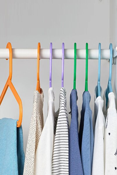 IKEA QUİCK 16 Adet Çok Renkli Çocuk Kıyafet Askısı Genişlik 34 Cm Giysi Elbise Askısı Plastik Askı Seti