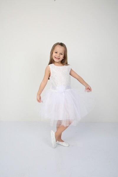 ÜMİTEKS KİDS CLUB White Dress for Girl