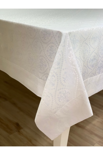 HAUSSET Masa Örtüsü Pollycoton Beyaz 160/260 Cm Masa Örtüsü