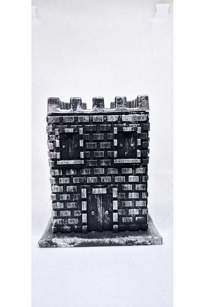 ATEŞ GOLD Silver Color Unscented Castle Pattern
