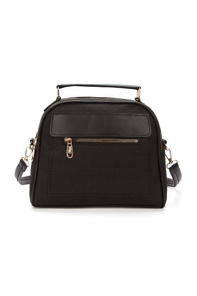 Adelina Bags Geantă de mână și de umăr neagră cu model pentru femei