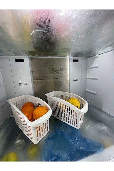 Tercih Home 4Pcs Fridge Organizer Vegetable Fruit Basket Kitchen Organizeri Bathroom Countertop Shelf Cabinet Organizeri