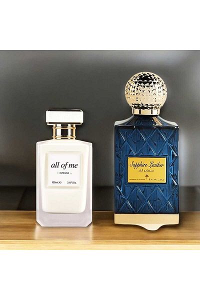 IBRAHEEM AL.QURASHI Sapphire Leather Unisex Perfume - 75ml - Concentrated with All of Me 100ml