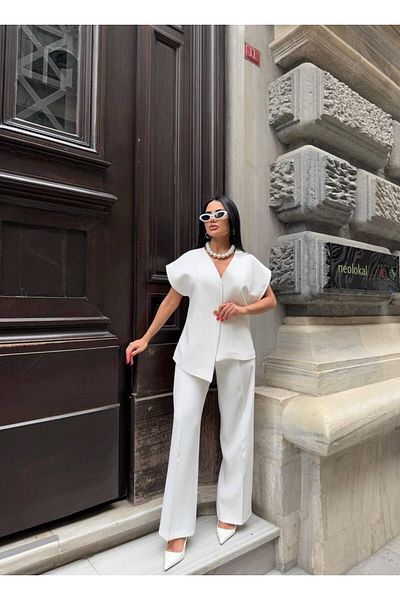 Ekim Store Single Button Vest Trousers - Double Blazer Set
