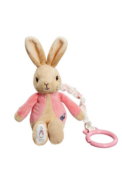 Rainbow Flopsy Rabbit | Plush attachable toy with vibrations, 22 cm