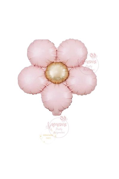 RÖNESANS PARTİ Renaissance Retro Pink Color Daisy Foil Balloon