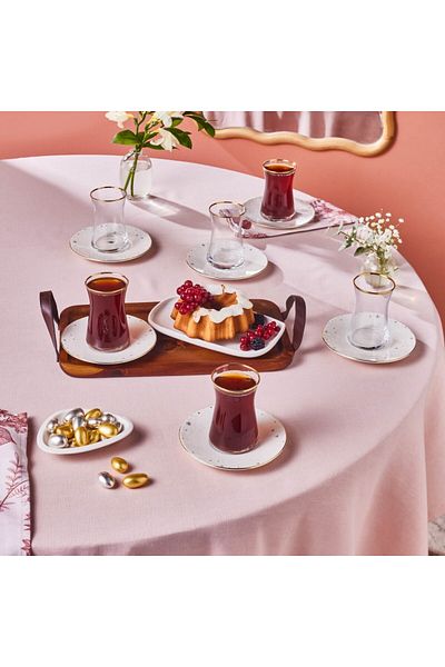 Karaca Fleur 12-Teiliges 6-Personen Tee-Set