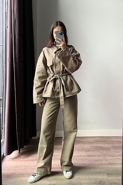 Hello Denim Suit with Belt