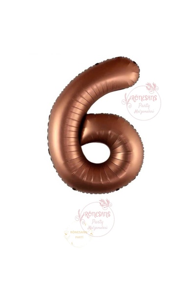 RÖNESANS PARTİ بالون من رقائق الفويل البني من عصر النهضة عمره 6 سنوات