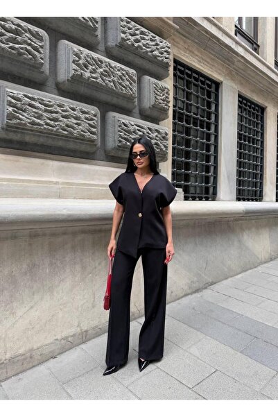 Ekim Store Single Button Vest Trousers - Double Blazer Set