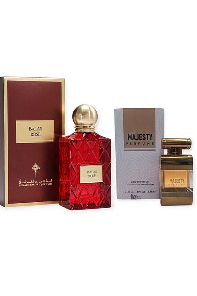 IBRAHEEM AL.QURASHI Plus Rose Unisex Perfume Bouquet - 75ml - Concentrated with Majesty Perfume 100ml