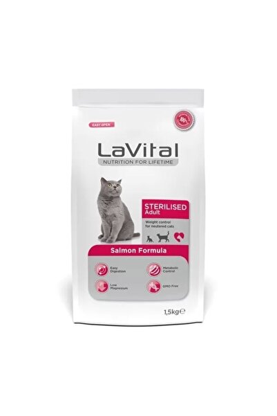LaVital Lavital Sterilised Somonlu Kısırlaştırılmış Kedi Maması 1.5 Kg