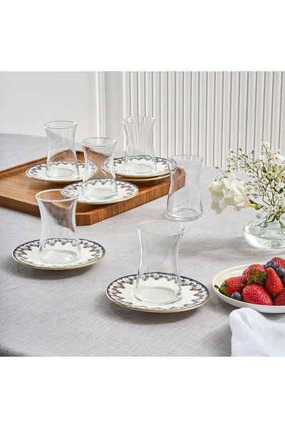 Karaca Florus 12-teiliges Teeservice für 6 Personen