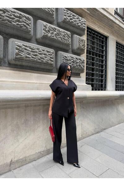 Ekim Store Single Button Vest Trousers - Double Blazer Set