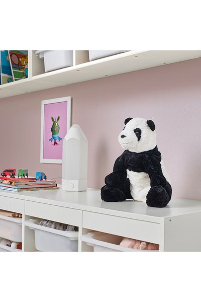 IKEA KRAMIG Soft toy, white/black