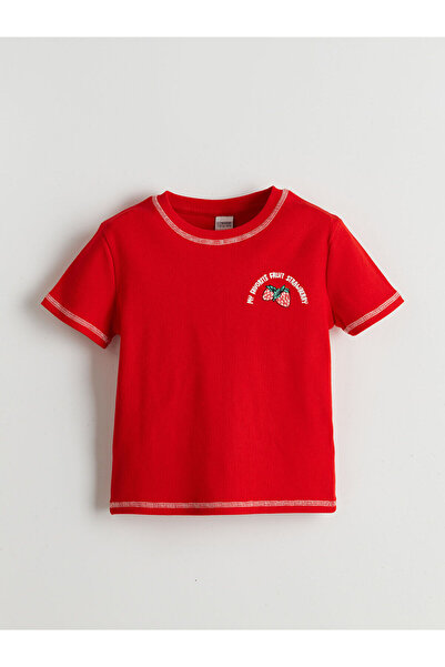 LC Waikiki okrugla kragna Devojčica Skraćeni kroj Majica (S5)