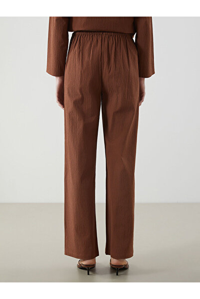 LC Waikiki Elastic Waist Textured Women's Trousers