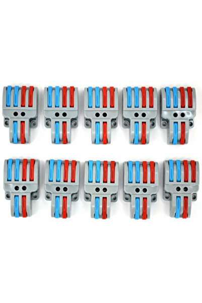 Aral Teknoloji 50 Adet 2 Giriş 2+2 Çıkış Kablo Konnektörü Mandallı Buat Klemensi