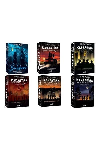 İndigo Kitap Bul Beni + Karantina 1 - 2 - 3 - 4 -5  Karton Kapak 6 'lı Set Be...