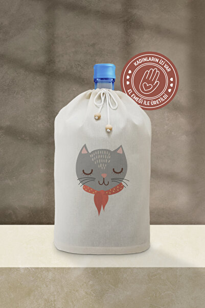 yibucraft Sevimli Kedi Baskılı Damacana Kılıfı