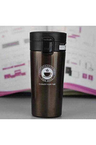 çaymekani Kilitli Çift Katmanlı Paslanmaz Çelik Termos Bardak Araç Kahve Çay ...