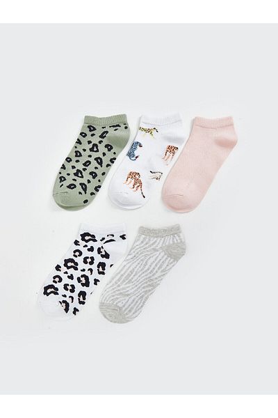 LC Waikiki Patterned Women's Booties Socks 5-Pack