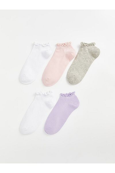 LC Waikiki New Season Basic Girl's Booties Socks 5 Pack - S53300Z4
